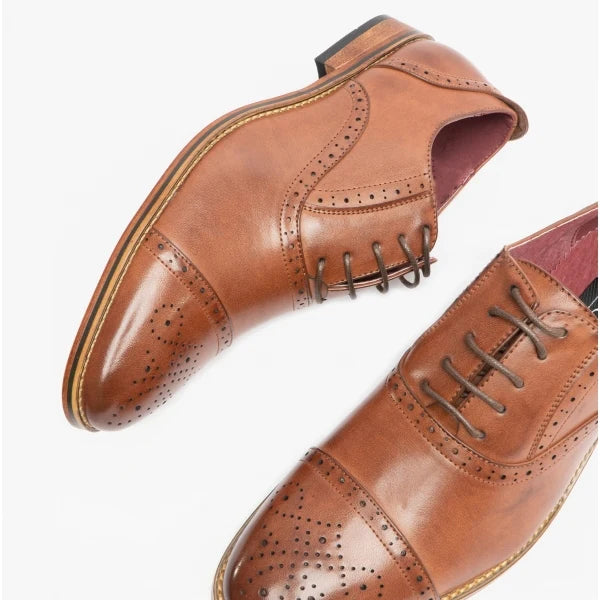 Goor Oxford Brogue Tan Shoes