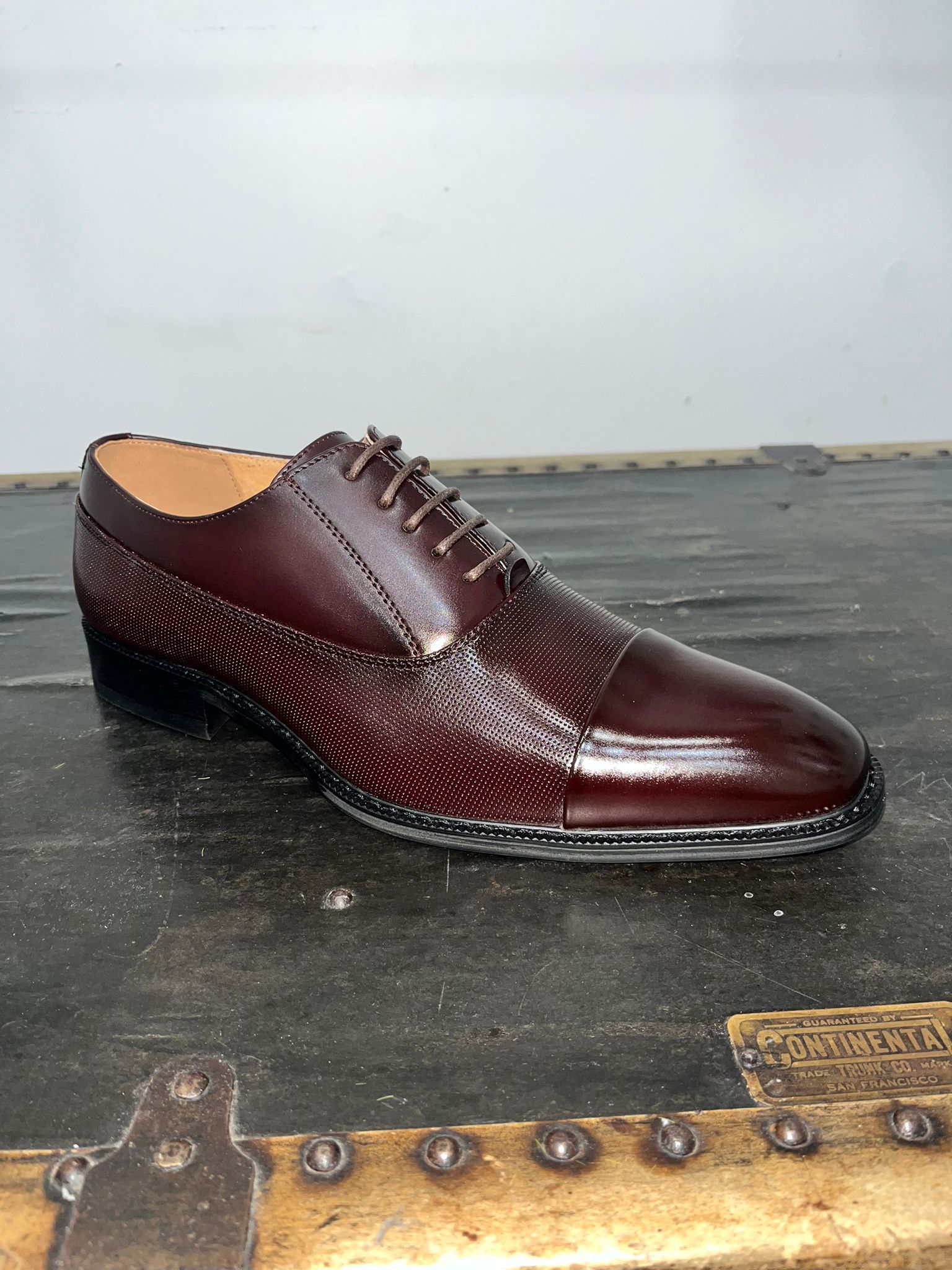 Goor Oxford Toe Cap Formal Shoe in Oxblood