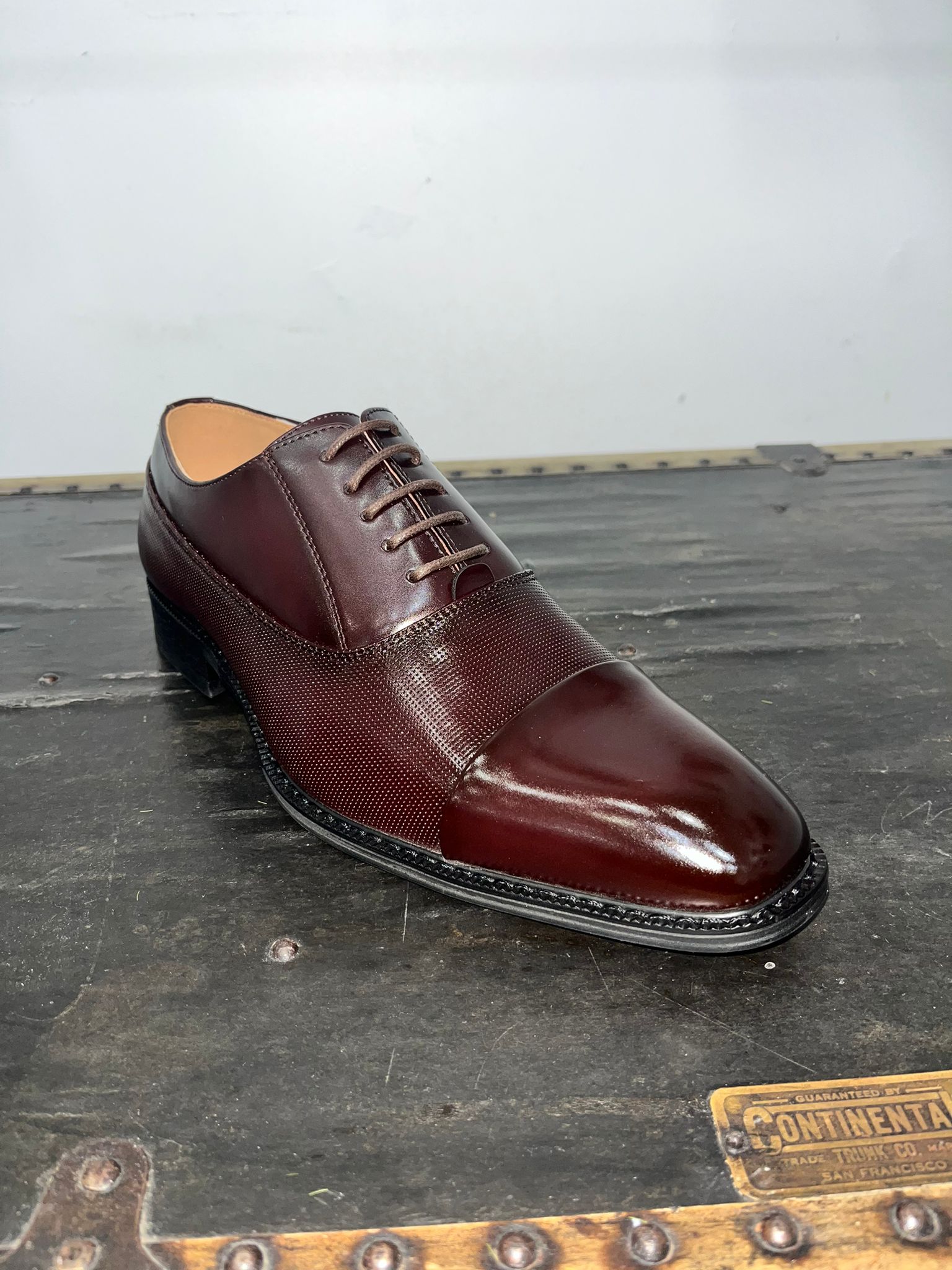 Goor Oxford Toe Cap Formal Shoe in Oxblood