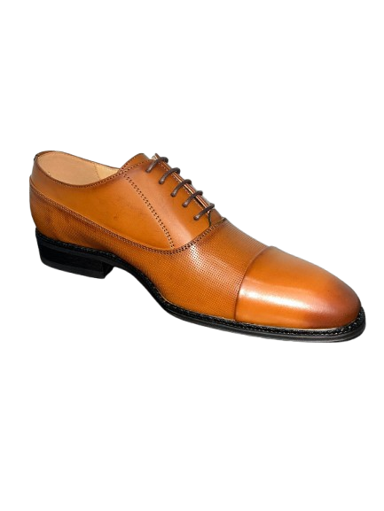 Goor Oxford Toe Cap Formal Shoe in Tan