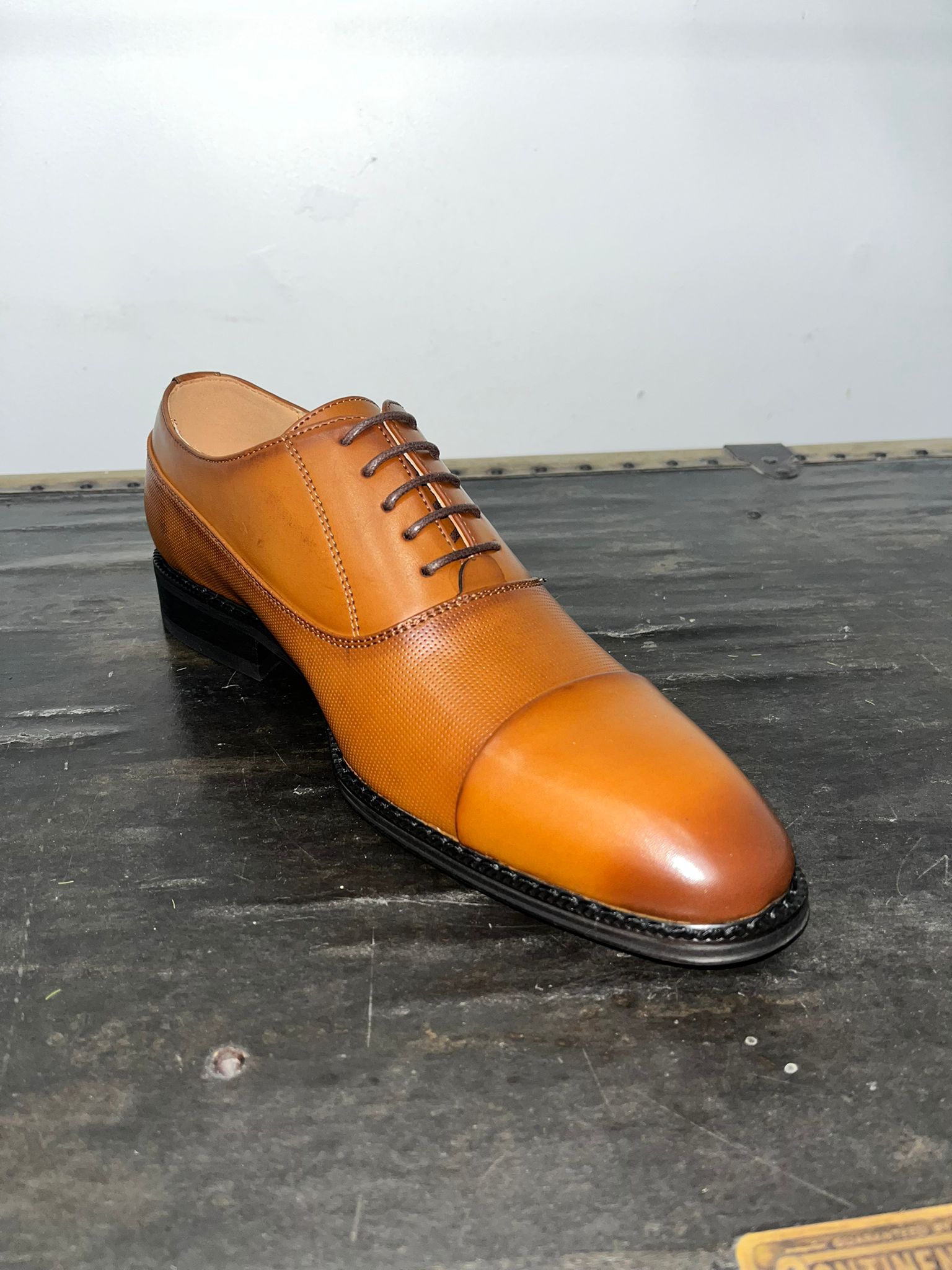 Goor Oxford Toe Cap Formal Shoe in Tan