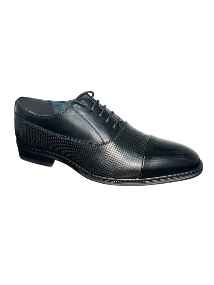 Goor Men's Patent Square Toe Cap Black Dress Shoes