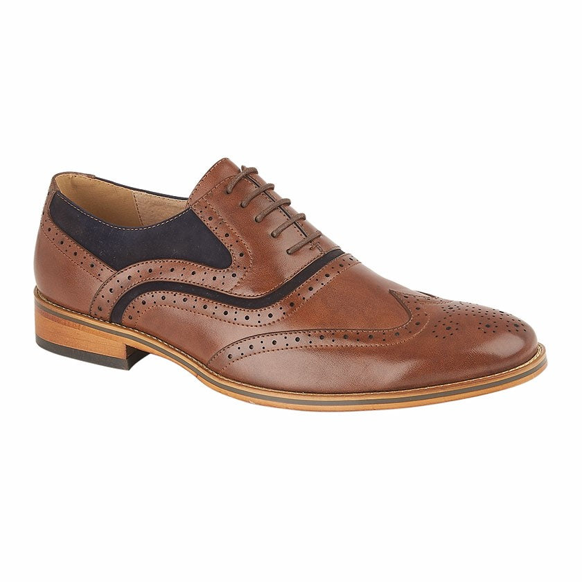 Goor Oxford Brogue Dark Tan Shoes