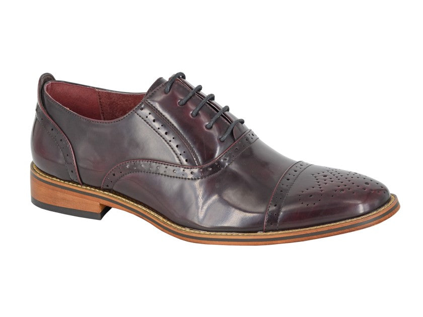 Goor Oxford Oxblood Burnished Brogue