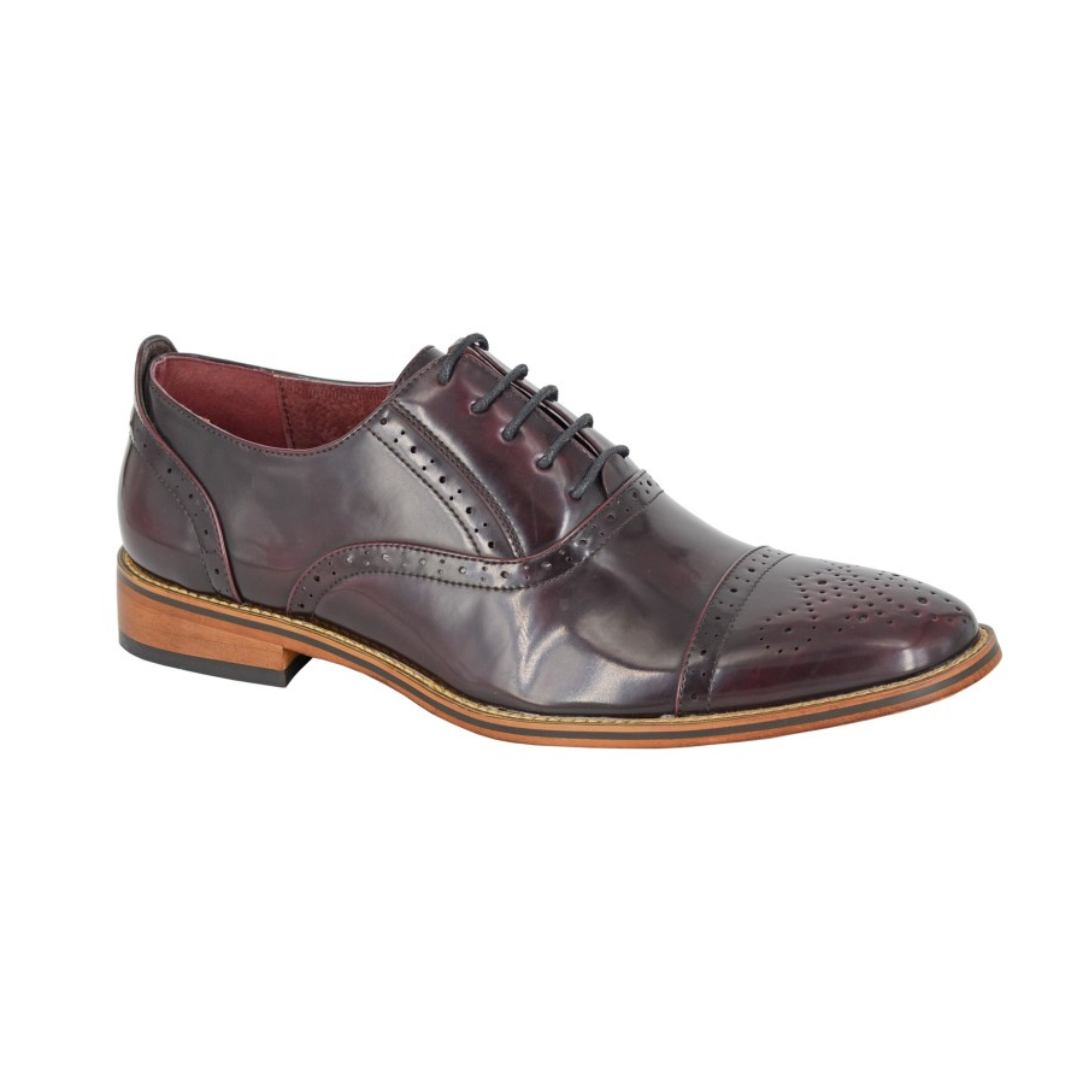 Goor Oxford Oxblood Burnished Brogue